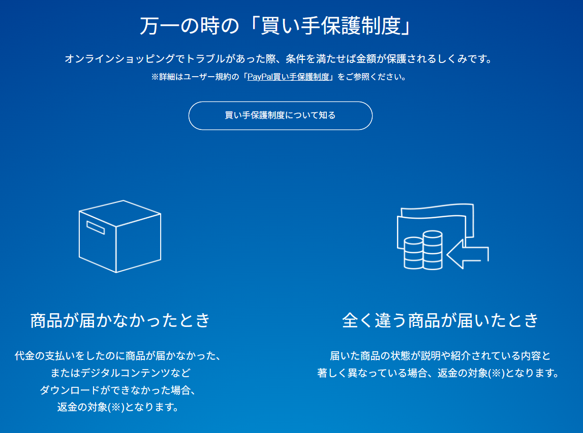 セキュリティも万全。ペイパルの安全性