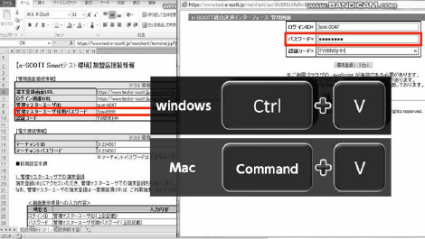 端末登録画面と加盟店接続情報のキャプチャ2